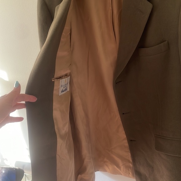 Vintage Bill Blass Khaki Green Camel Hair Blazer 43 long - Picture 15 of 15